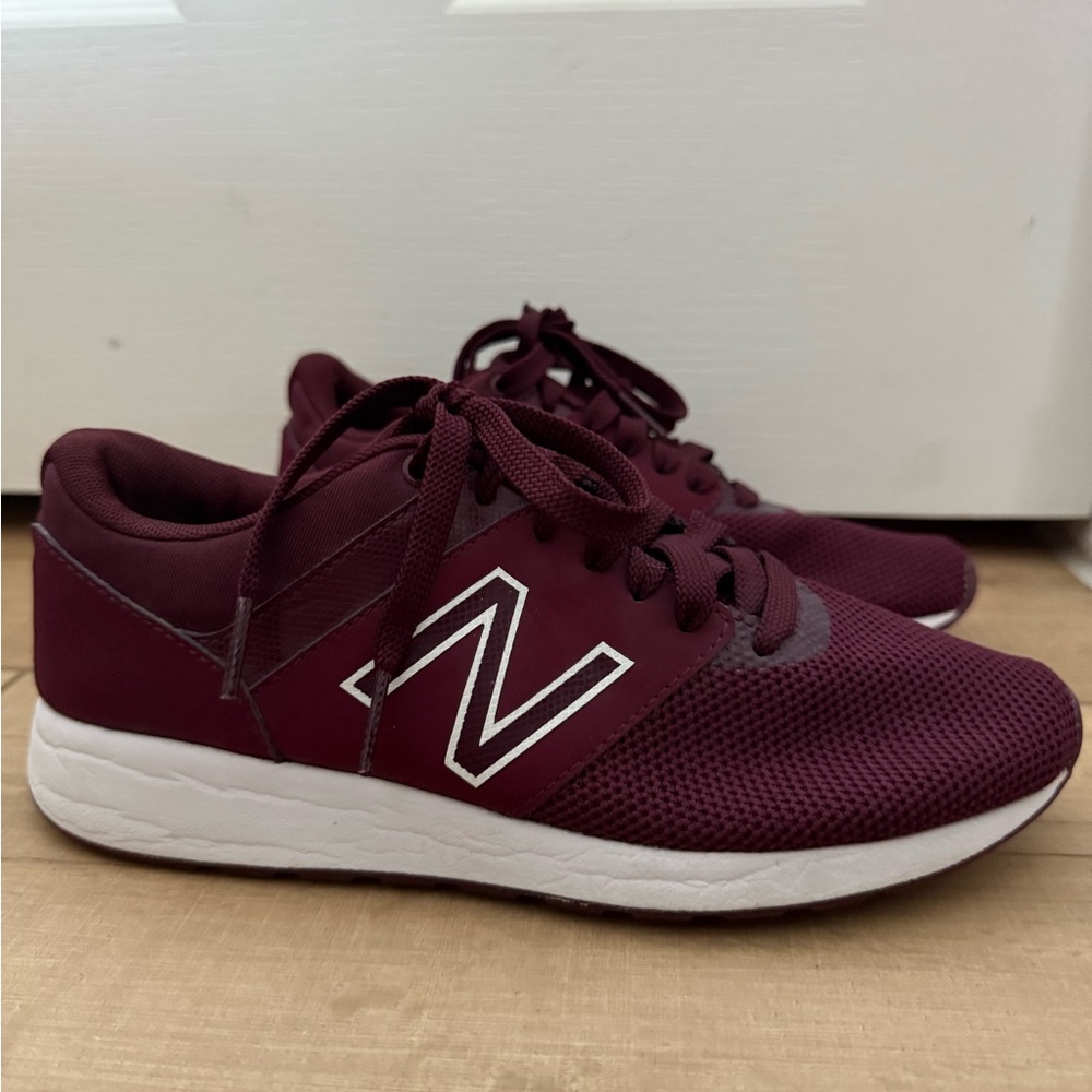 New Balance Maroon and Gray Sneakers